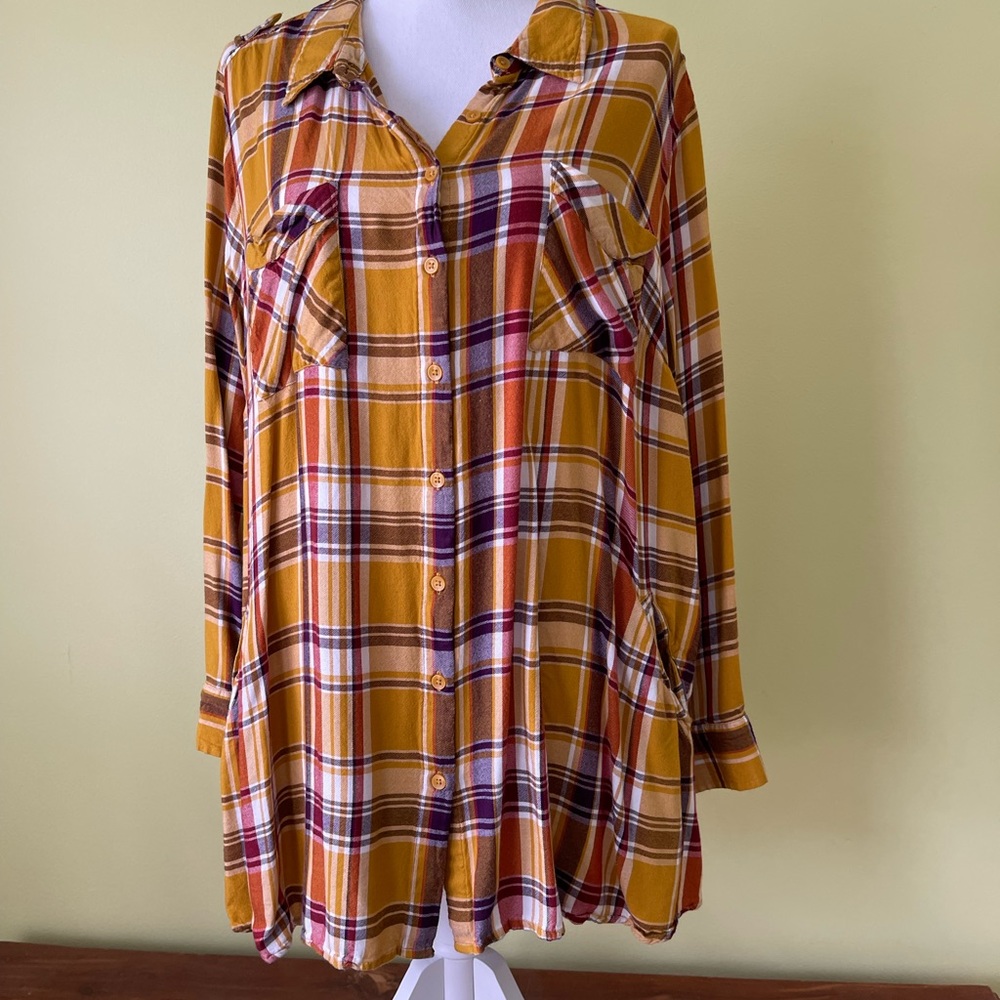 Plaid Tunic with POCKETS